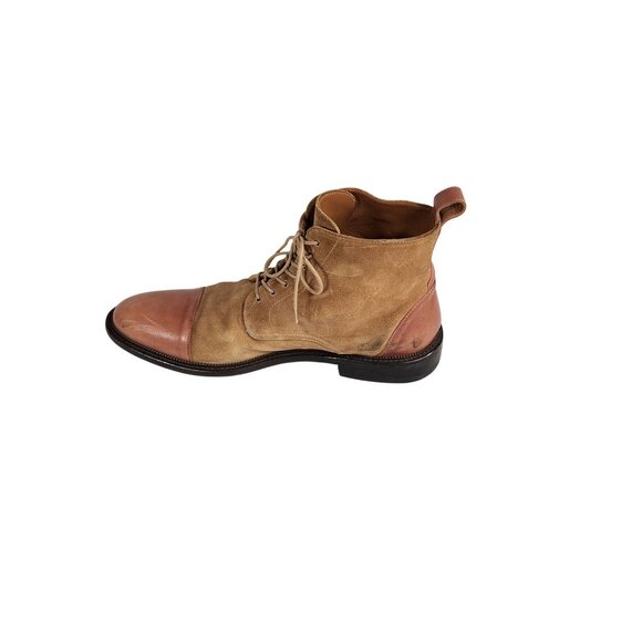 Taft Men\'s Tan Suede Cap Toe Leather Dress Boot Steampunk Old Money EU/43 US/10 main image 10